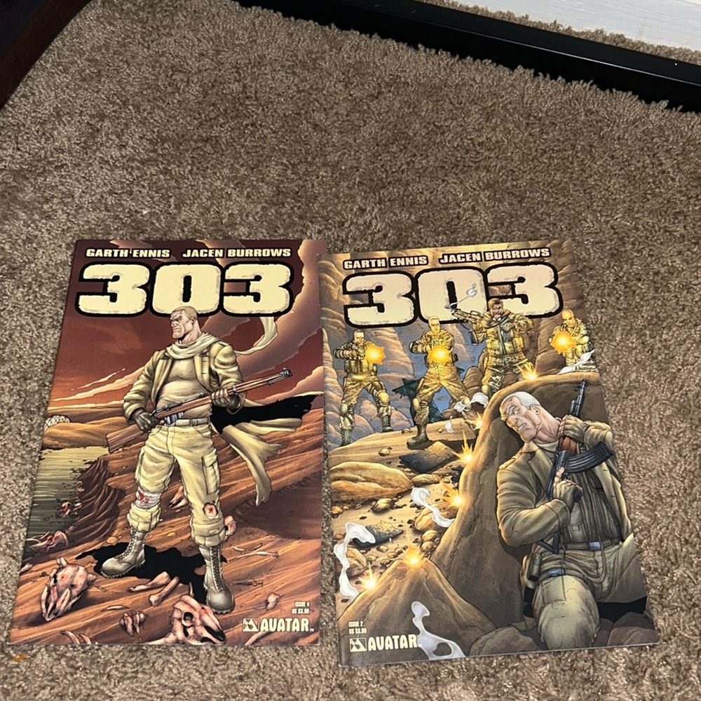 303 #2, #4 by Jacen‎ Burrows Garth Ennis Avatar Comics 2005